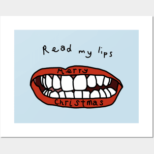 Read My Lips Merry Christmas Posters and Art